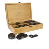 Bazalto akmenys masažui, 36vnt. "LABOR PRO STONE MASSAGE KIT"