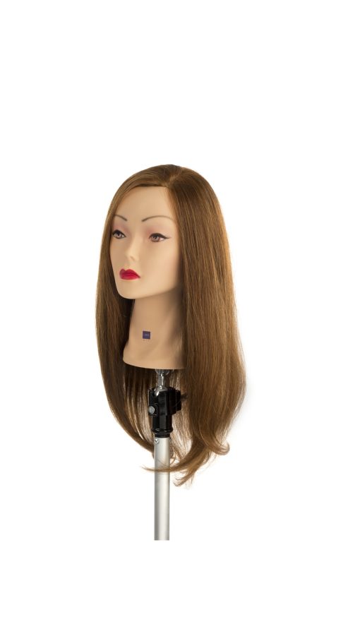 Manekeno galva 100% natūraliais žmonių plaukais 50cm LABOR PRO HD