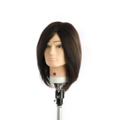 Manekeno galva 100% natūraliais žmonių plaukais 30cm LABOR PRO ,,Man30"