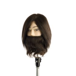 Manekeno galva 100% natūraliais žmonių plaukais 30cm LABOR PRO ,,MAN WITH BEARD''