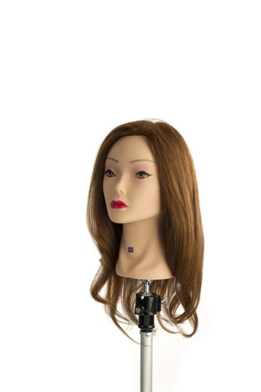 Manekeno galva 100% natūraliais žmonių plaukais 40cm LABOR PRO