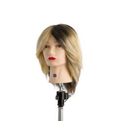 Manekeno galva 100% natūraliais plaukais 20cm LABOR PRO ,,4 SECTIONS''