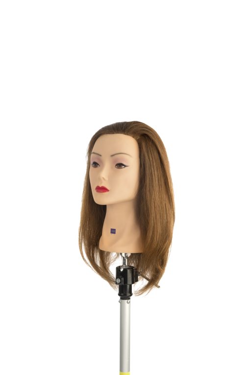 Manekeno galva 100% natūraliais žmonių plaukais 35cm LABOR PRO
