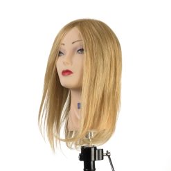 Manekeno galva 100% natūraliais žmonių plaukais 30cm LABOR PRO