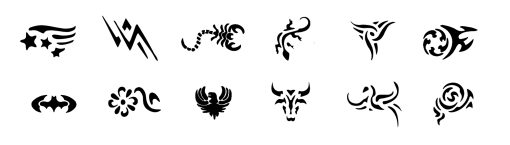 Trafaretai plaukams LABOR PRO ,,HAIR TATOO'' - Image 3
