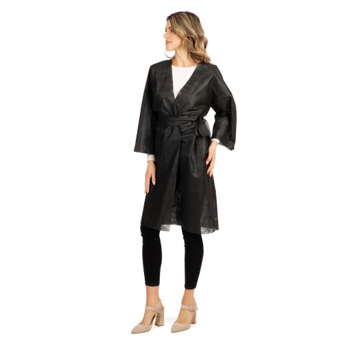 vienkartiniai juodi kimono