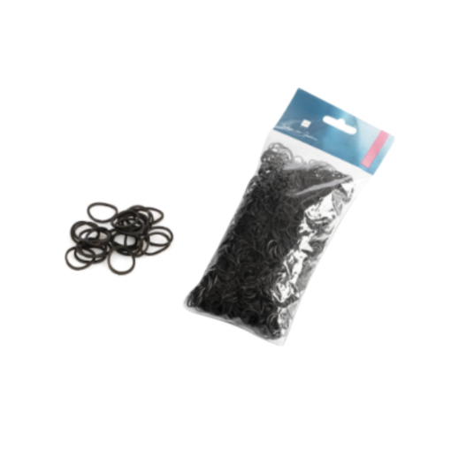 Juodos mini elastinės gumelės plaukams