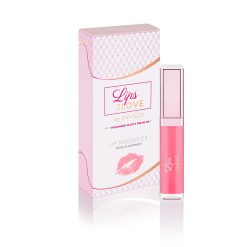 Rožinis putlinamasis lūpų blizgis „Lips2LOVE" + DOVANA