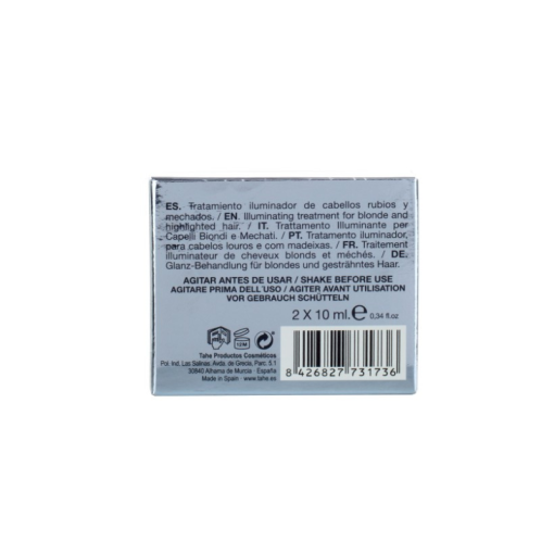 Plaukus stiprinanti ir geltoną atspalvį neutralizuojanti priemonė Infusion Gold A+B Radiance TAHE, 2 x 10 ml - Image 3