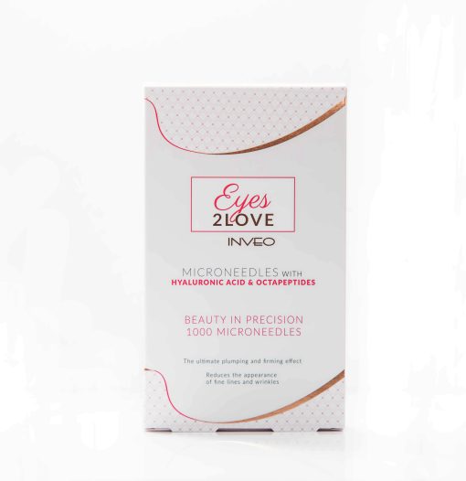 Paakių kaukė su hialurono rūgšties ir oktapeptidų mikroadatėlėmis „Eyes2Love” INVEO + DOVANA