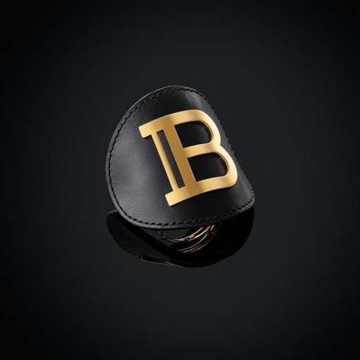 BALMAIN HAIR plaukų segtukas / Limited Edition Genuine Leather Hair Clip Gold FW20 - Image 2